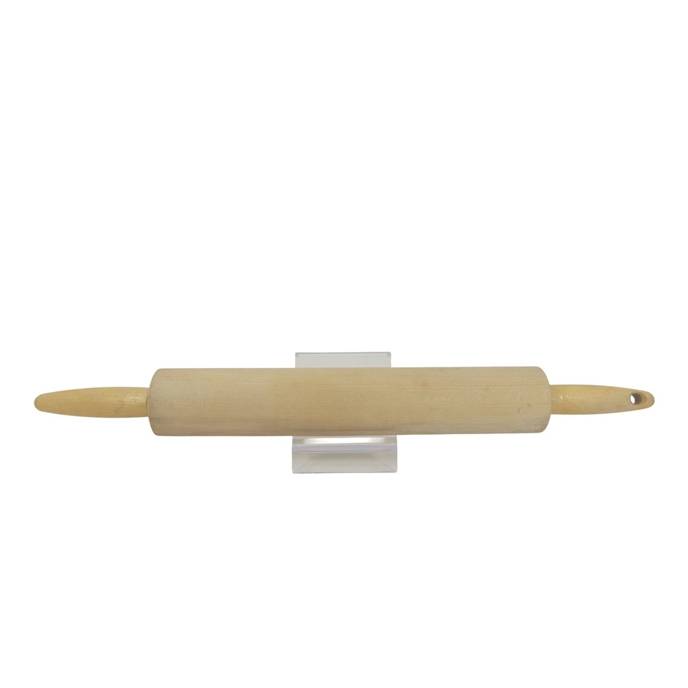 Vintage Style Natural Wood Rolling Pin with Rotating Barrel
